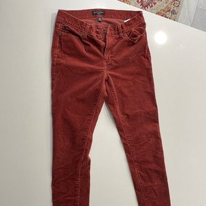Size 28 Banana a republic corduroy pants. Dark Burnt Orange/Red. Lightly used.